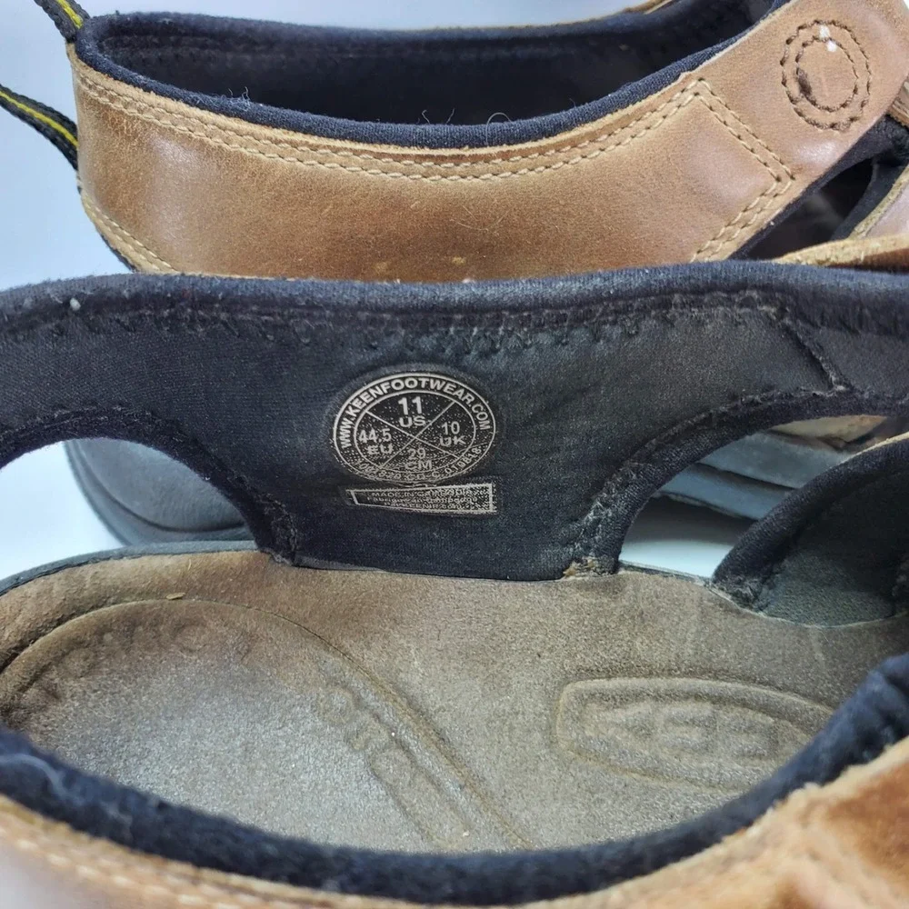 KEEN Newport Premium Sandals Mens 11 Brown Leather Waterproof Hiking Sport Shoes